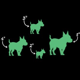 Staffordshire Bull Terrier Dog Silhouette Glow in The Dark Sticker Decal for Phone Tablet Laptop Car Truck Window | 4" Sticker | Orange