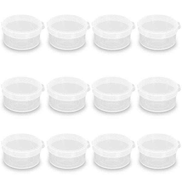 24PCS 0.95 oz Transparent Round Beads Storage Containers Box,Round Bead