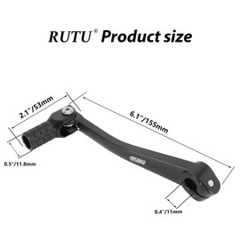 RUTU Folding Gear Shifter Shift Lever, Aluminum Dirt Bike Shift Lever, Compatible with XR50 CRF50 XR CRF 50cc 70cc 90cc 110cc 125c Motorcycle, Dirt Pit Bike Lifan 6061 Aviation Aluminum