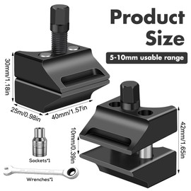 HOVCEH Federbein Spreizer, 4 Stück Universal Spreizer Werkzeug kfz Achsschenkel Abzieher mit Stoßdämpfer Nuss, Stoßdämpferhülse, Schlüssel, Handschuhe für die Meisten Modelle