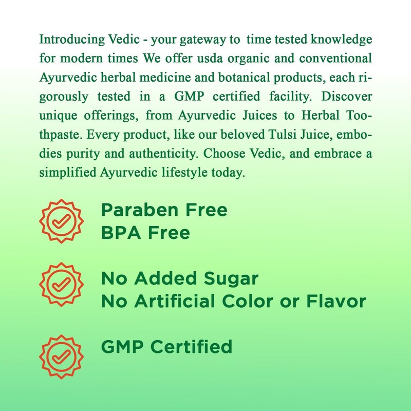 Vedic Amla Giloy Juice/Indian Gooseberry + Guduchi, 33.80 oz,1 liter