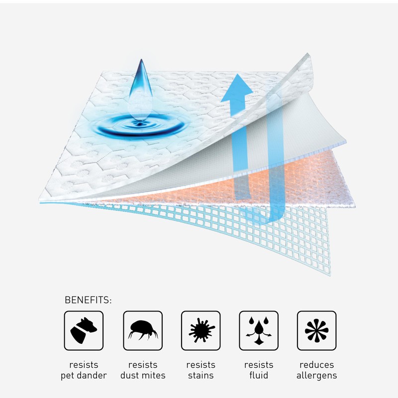 Bedgear Dri-Tec Performance Pillow Protector - Moisture Wicking by Dri-Tec