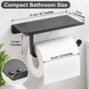 Stainless Steel Toilet Paper Holder with Phone Shelf – Wall