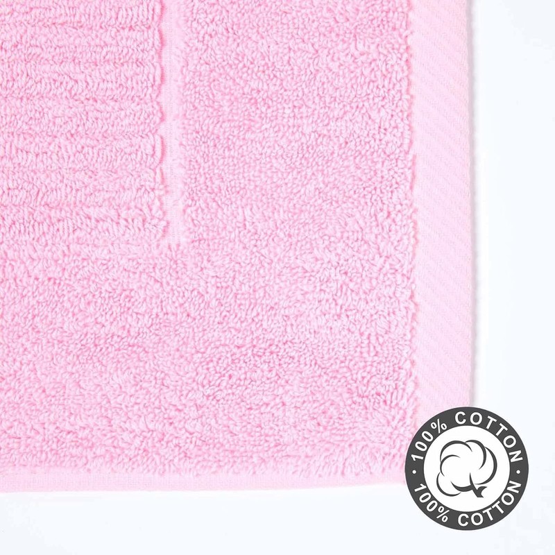Homescapes Imperial Plain Pink Bath Mat 50 x 80 cm