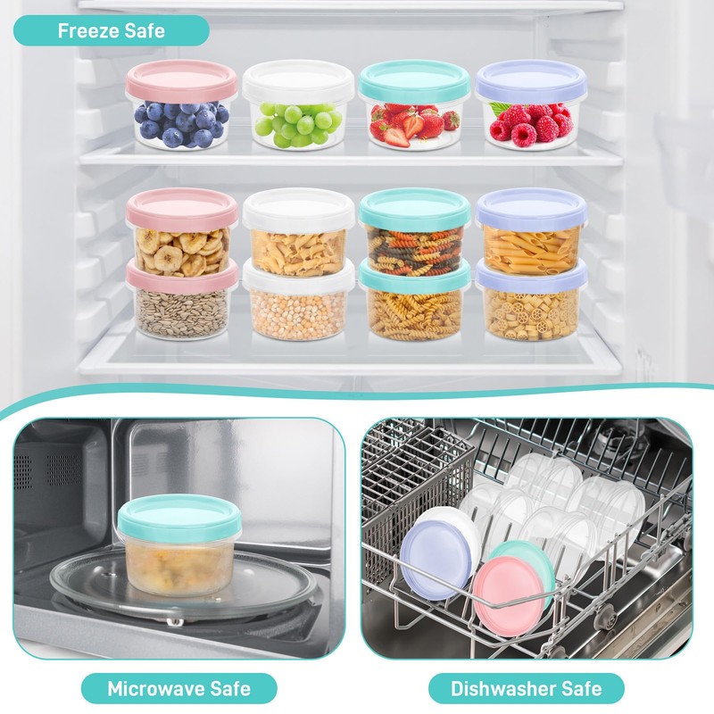 Starvortex Pack of 16 Small Tins with Lids Plastic, 200