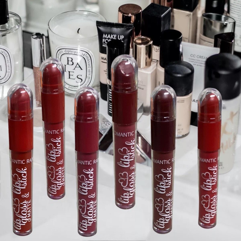 Huxia Beauty Labial Doble Punta Mate Indeleble Liquido Y Barra