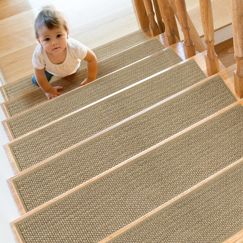 SMILOOL Stair Treads Non Slip for Wooden Steps Indoor 9"