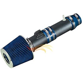 RW SERIES - MATTE BLACK PIPE BLUE - SHORT RAM INTAKE Compatible For 07-13 HONDA ODYSSEY/PILOT/RIDGELINE/ACURA MDX