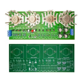 OCL Amplifier Boards Soldering Set, TJ-56-4 High Performance OCL Amplifier Board Module, 100 W Dual Channel Stereo Sound Electronics Experiment DIY Kit