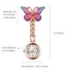 Lancardo Women Butterfly Brooch Nurse Watch Pin-On with Secondhand Stethoscope