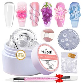 Nailgil Solid Builder Gel for Nail Polish, Solid Nail Glue Gel, 3D Nail Sculpture with Tool Set, Salon DIY at Home, Clear, 15 g