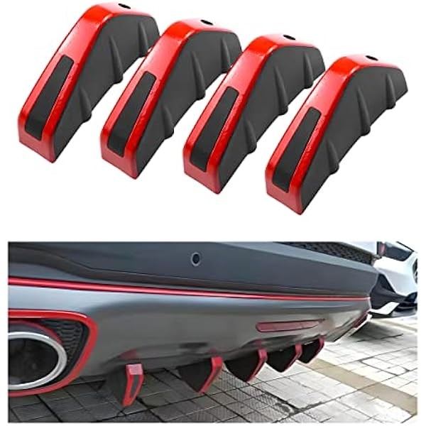 4pcs Car Lower Bumper Lip Diffuser, Anti-Crash Accessories Spoiler Fin