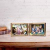 Lawrence Frames Classic Bead Picture Frame, 6x4 Double, Gold