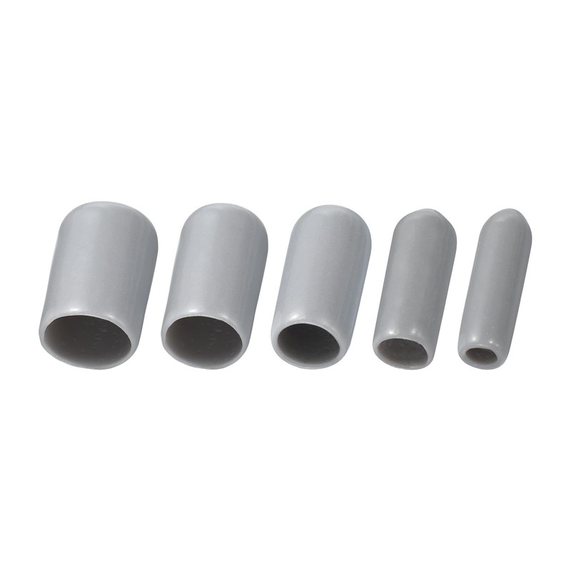 sourcing map 100pcs Round Rubber End Caps Protective Caps 1/8"