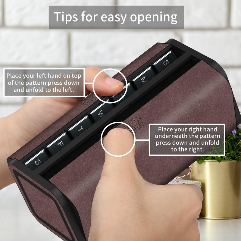 TOMSKYE Multi-functional Pill Case, Large Capacity, Surface Wool, Stylish Portable