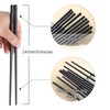 Sbirdbao 5 Pairs Reusable Fiberglass Chopsticks Dishwasher Safe, Japanese Style