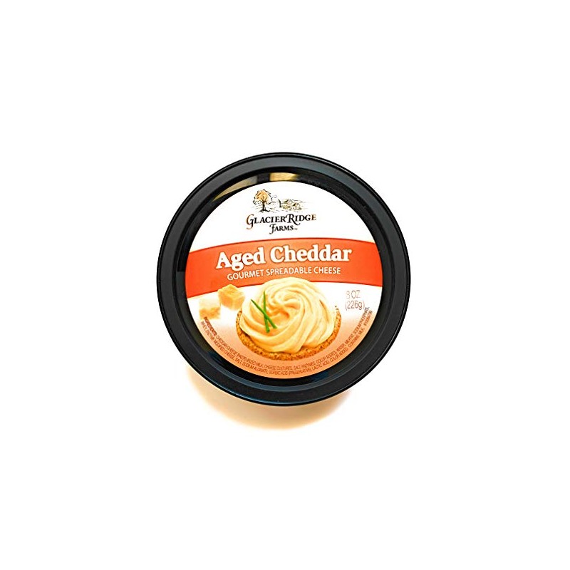 Glacier Ridge Farms Aged Cheddar Gourmet Spreadable Cheese 8oz (One