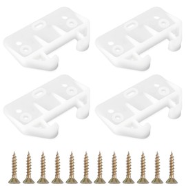 4PCS Plastic Drawer Guides White Drawer Rail Brackets White Drawers Track Guides Drawers Replacement Furniture Parts for Dresser Cabinet Closet