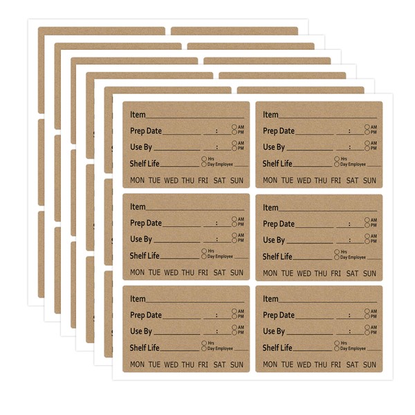 300 Pcs Removable Food Labels Food Safety Date Sticker Restaurant