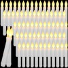 Macarrie 108 Pieces Flameless LED Taper Candles Battery Operated Candles,