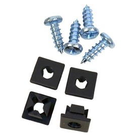 Custom Accessories 93323 Black Nylon and Metal License Plate Fastener