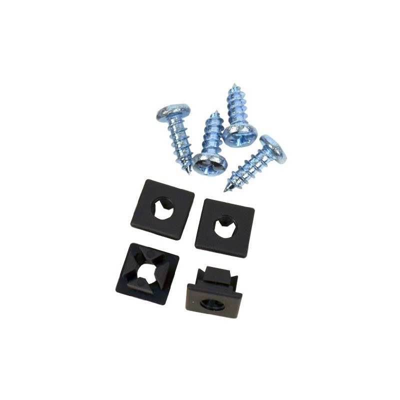 Custom Accessories 93323 Black Nylon and Metal License Plate Fastener