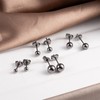ALEXCRAFT Stud Earrings 925 Silver Earrings Set for Women Men