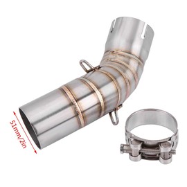 Nikou Exhaust Centre Pipe - Motorcycle Full Exhaust System Centre Pipe Link Connect for Kawasaki Z900 2017-2018