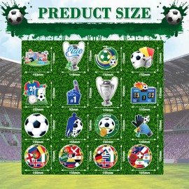 Xinlon Pack of 32 2024 Football Euro Decoration Hanging Swirls, Football Birthday Decoration, Ceiling Hanger, Spiral Garlands, Hanging Decoration, European Championship 2024 Decorations for Birthday,