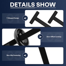 AegisTorq 50pcs Nylon Universal Cable Tie Buckle, Heavy Duty Self Locking Nylon Zip Ties, Universal Zip Ties Buckle for Car Repair, Home & Daily Fastening – UV Resistant, Multipurpose