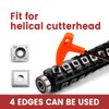 Findbuytool Carbide Inserts Cutters (15x15x2.5mm-30°-R150-4R0.5) Insert for Woodworking Helical Cutter