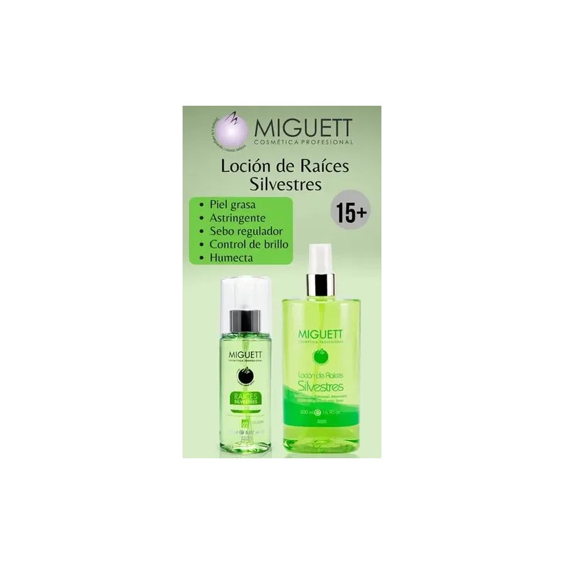 Loción Facial Miguett Raíces Silvestres Piel Grasa 150ml Control Brillo