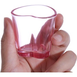 Srgeilzati Heart Shot Glasses Set, Pink Shot Glass Cute For Bar Cart Accessories 1.5oz (6, Purple)