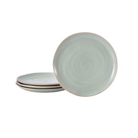 Bico Light Sage Green 8.7 inch Stoneware Salad Plates Set, Set of 4, Microwave and Dishwasher Safe, for Salad, Appetizer, Side Dishes, Tapas