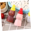 iplusmile 8Pcs Mini Bear Sauce Bottle Cute Condiment Containers for