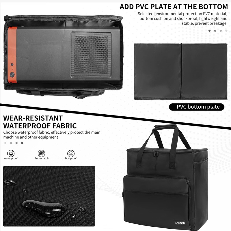 AKOZLIN Desktop Gaming Computer Tower PC Carrying Case with Detachable