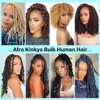 Humistwbiu Afro Kinkys Bulk Human Hair for Dreadlocks Extensions 30g/Pack