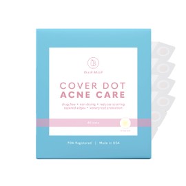 Ollie Belle Cover Dot Acne Care (48 dots) Hydrocolloid Acne Patches - Pimple Zits Blemish Cover 12mm - Dual-layered Invisible Stickers for All Skin Types