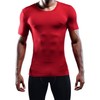NELEUS Men's 3 Pack Workout Athletic Compression T Shirts,5011,Black,Grey,Red,Black,L,EUR XL