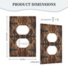Lolreai Outlet Covers Rustic Wood Barn Door Brown Wooden 1