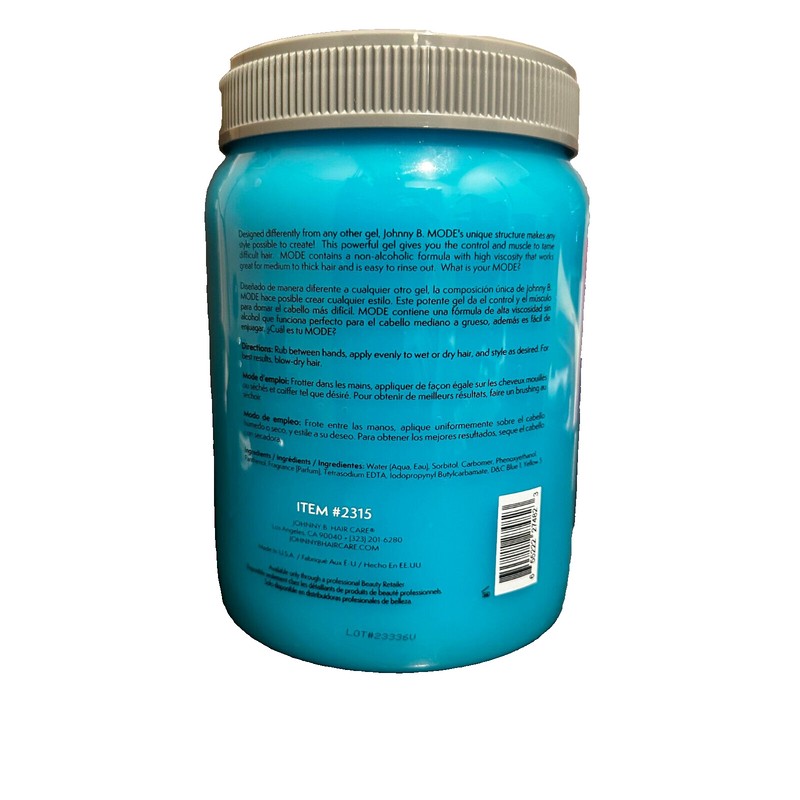 Johnny B Mode Styling Hair Gel 64oz - Mega Size