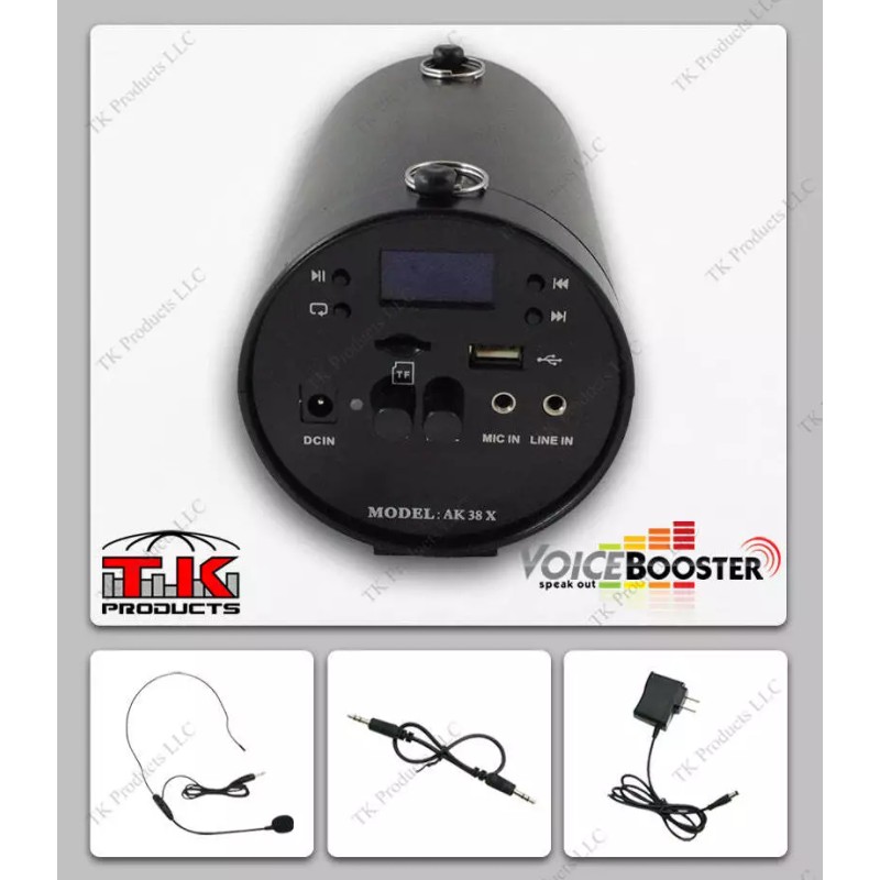 VoiceBooster MR-AK38 25watt Voice Amplifier with Built-in MP3 player &
