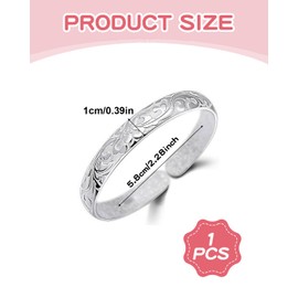 KGDUYC 1 Piece Silver-Plated Bangle Bracelet Adjustable Elegant Cloud Bracelet Charm Women's Silver Bracelet Jewellery Gift for Women Girls Ladies Birthday for Women and Girls (Silver), Stainless