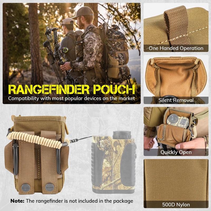 VOTAGOO Rangefinder Pouch with Protective Padding and Quick-Release Buckle, Molle