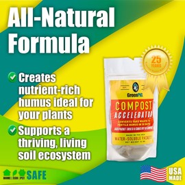 GREEN PIG Compost Accelerator Converts Yard Waste to Fertile Humus in 30 Days and Helps Control Odors Associated with Compost Piles, 1 Bag (12 Dissolvable Packets)