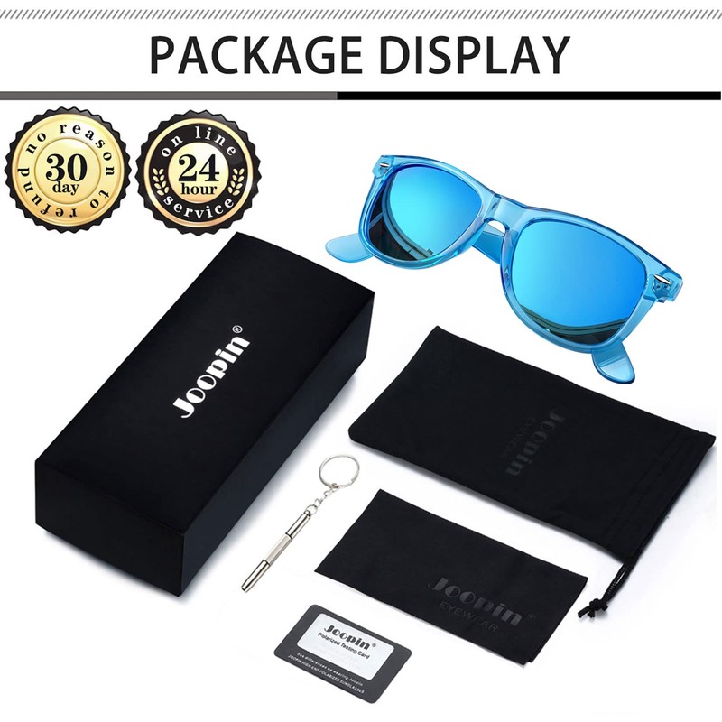 Joopin Classic Sunglasses Men's Polarised Retro Rectangular and UV400 Sunglasses