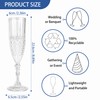 LEYIQU Plastic Champagne Flutes, 24PCS Transparent Plastic Wine Glasses Goblets