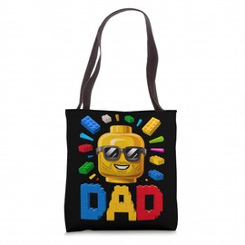 Family Dad Master Builder Building Bricks Blocks Fathers Day Tote Bag