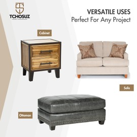 TCHOSUZ 8 Inch / 20 cm Ash Wood Furniture Legs, Set of 4 Mid-Century Modern Solid Wood Pyramid Replacement Feets with 5/16" Hanger Bolt for Home DIY Cabinet Cupboard Ottoman Unfinished