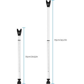 COOLOUS 2Pack Door Security Bar,Professional Adjustable Security Bar Door Brace Portable Non Slip Telescopic Locking Pole for Doors Compact and Portable and Perfect for Patio or Sliding Doors